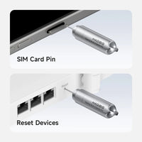 SIM card pin and reset device with HAGIBIS branding on a white background