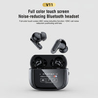 Bluetooth headset Smart Touch Wireless Earbuds — Mobility Edition with charging case on a futuristic background