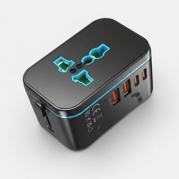 ELITE Universal Travel Plug Adapter — GaN Ultra-Fast Charge Hub