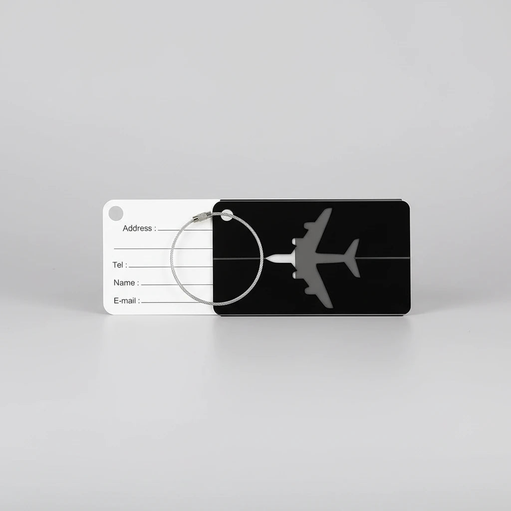 Installation instructions for the indestructible privacy luggage tag metal loop lock by Aeria Prestige.