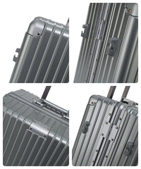 Detail composite view of The Aero-PC Vanguard — Carbon-Texture Frame Case, highlighting its robust engineering. The image showcases the riveted corner reinforcements, the heavy-duty Aero-Aluminum zipperless frame, and the secure mechanical closure system designed for high-impact protection.